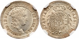 Italian States: Naples. 10 Grana, 1818. KM-282; Pagani-90a. Ferdinando I. Crowned head right. Brilliant mint luster. NGC graded MS-63. Estimate Value ...