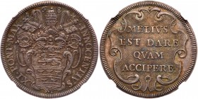 Italian States: Papal/Roman States. 1684. KM-449; Berman-2102; Munt-83. Anno VIII. Innocent XI. Date above Papal arms. Sharply struck with lovely toni...