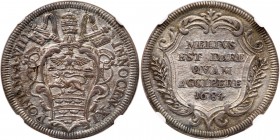 Italian States: Papal/Roman States. Testone, 1684. KM-434; Berman-2102. Anno VIII. Innocent XI. Attractive original mint state example and toned. NGC ...