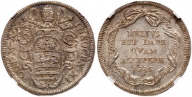 Italian States: Papal/Roman States. Testone, 1686. KM-493; Berman-2106; Munt-106 (Rare). Anno X. Innocent XI. Choice original coin, well struck with o...