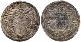 Italian States: Papal/Roman States. Giulio (1719). Berman-2415; Munt-104. Anno XIX. Clement XI. Beautifully toned gem with great eye-appeal. Rare. NGC...