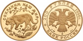 Russia. Uniface Obverse and Reverse Die Trial for 200 Roubles, 1996. As Y-540. 8.1 and 8.4 grams. Uniface obverse and reverse die trials struck on cop...