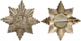 Russia. Georgian Silver Star of Zarina Thamar, 1915. 36.4 grams. 70 mm. Pin on back. Image of Thamar the Great (c. 1160 - 18 January 1213) reigned as ...
