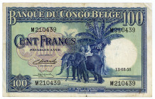 BELGISCH KONGO, Banque du Congo Belge, 100 Francs 13.03.51.
III
Pick 17d