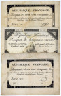 FRANKREICH, Assignats, Assignat 50 Livres 14.12.1792, Republique Francaise, 2x 250 Livres N.D..
III-
Pick A72; A75