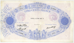 FRANKREICH, Banque de France, 500 Francs 13.06.1937.
II-
Pick 66m