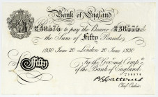 GROSSBRITANNIEN, Bank of England, 50 Pounds 20.June 1938. Toplitzseefälschung.
I-