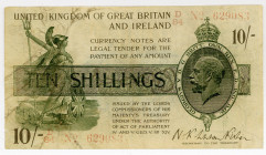 GROSSBRITANNIEN, Treasury Notes, 10 Shillings ND (1919).
IV
Pick 356