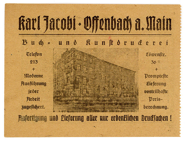 DOKUMENTE, Stadt Offenbach a. Main. Bauspende 1 Mark Offenbacher Ruderverein 187...