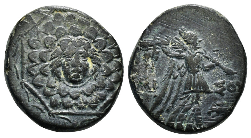 PONTOS. Amisos. Ae (Circa 85-65 BC). Time of Mithradates VI Eupator.
Obv: Aegis ...