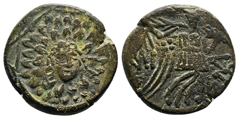 PONTOS. Amisos. Ae (Circa 85-65 BC). Time of Mithradates VI Eupator.
Obv: Aegis ...