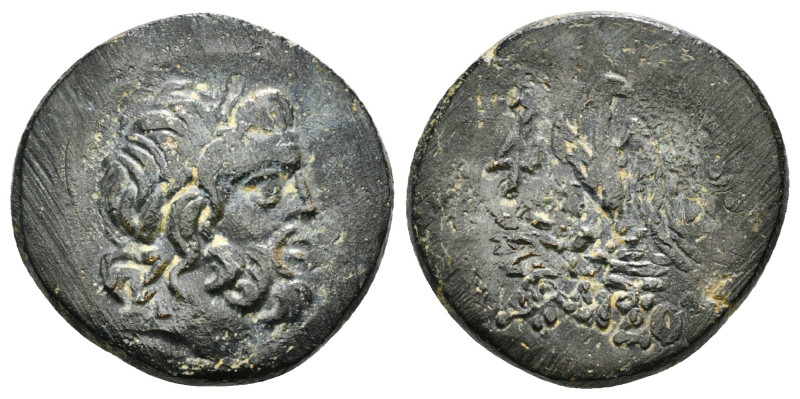 PONTOS. Amisos. Ae (Circa 100-85 BC).
Obv: Laureate head of Zeus right.
Rev: AMI...