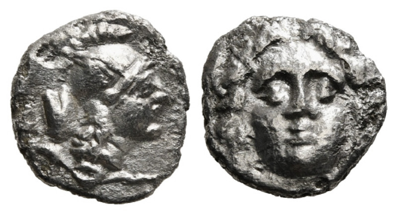 PISIDIA. Selge. Obol (Circa 350-300 BC).
Obv: Helmeted head of Athena right; beh...