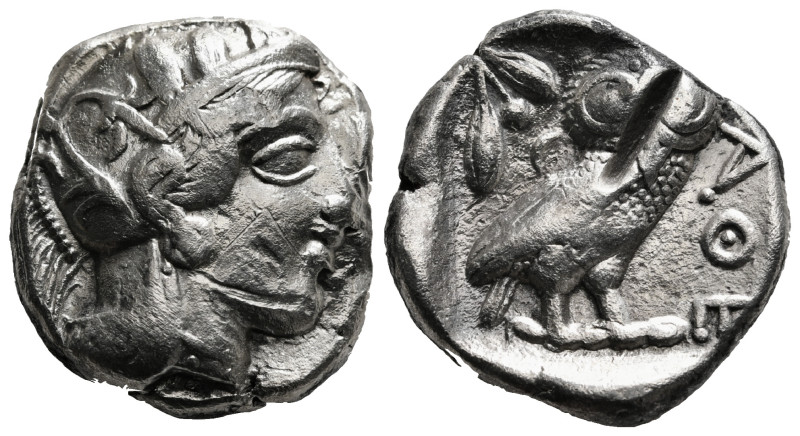 ATTICA. Athens. Tetradrachm (Circa 454-404 BC).
Obv: Helmeted head of Athena rig...