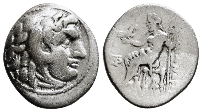 KINGS OF MACEDON. Alexander III 'the Great' (336-323 BC). Drachm. 
Obv: Head of ...