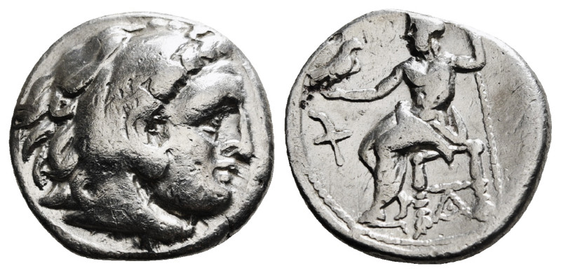 KINGS OF MACEDON. Alexander III 'the Great' (336-323 BC). Drachm. 
Obv: Head of ...