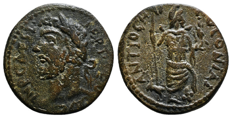 PISIDIA. Antioch. Commodus (177-192). Ae.
Obv: ANTONINVS COMMODVS.
Laureate, dra...