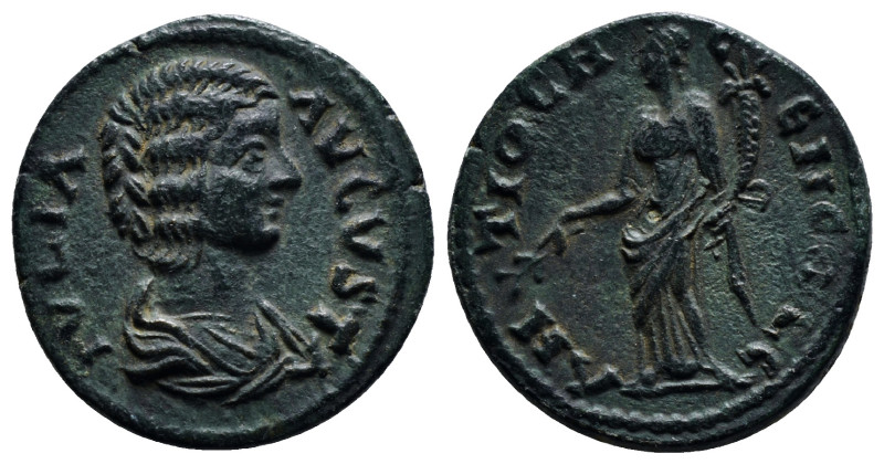 PISIDIA. Antioch. Julia Domna (Augusta, 193-217). Ae.
Obv: IVLIA AVGVSTA.
Draped...