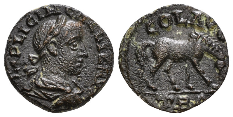 TROAS. Alexandria. Gallienus (253-268). Ae.
Obv: IMP LICIN GALLIEN.
Laureate, dr...