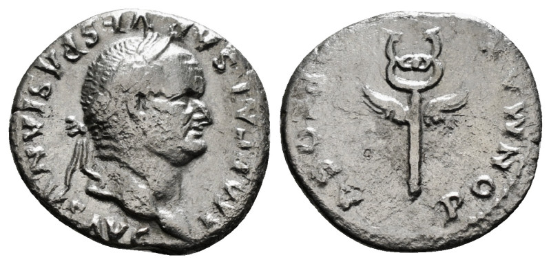 VESPASIAN (69-79). Denarius. Rome.
Obv: IMP CAESAR VESP AVG.
Laureate head right...