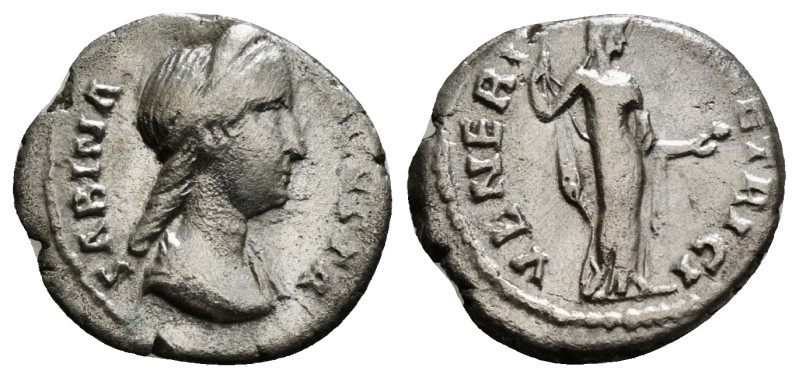 SABINA (Augusta, 128-136/7). Denarius. Rome.
Obv: SABINA AVGVSTA.
Draped bust ri...