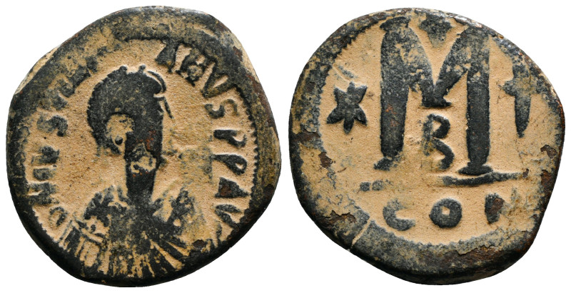 JUSTINIAN I (527-565). Follis 16,03 g - 31,27 mm
Artifically patinated