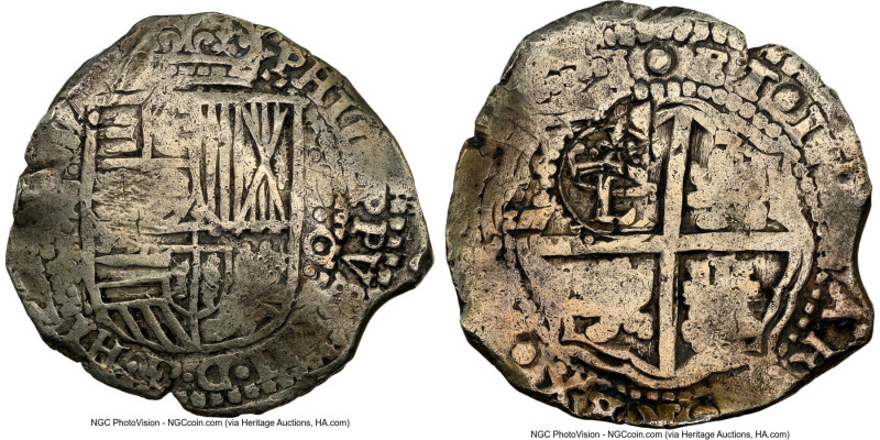 Philip IV "Capitana" Counterstamped 7-1/2 Reales ND (1651-1652)-P VF Details (En...