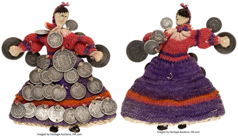 Indigenous Coin Doll with Assorted Issues ND (ca. 19th Century), A delightful, h...