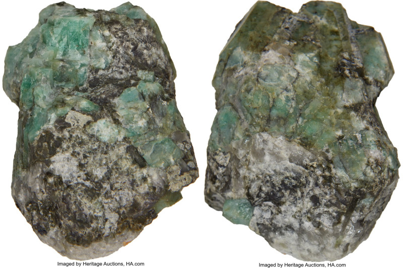 "1715 Fleet" Shipwreck Emerald (340.21gm), 90mm x 60mm. Salvaged from the "1715 ...