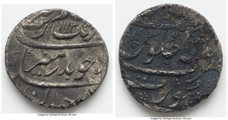 Mughal Empire. Aurangzeb Alamgir (1658-1707) 3-Piece Lot of Uncertified Rupees A...