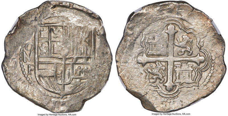 Philip III Cob 8 Reales ND (1598-1606) Mo-F AU Details (Reverse Cleaned) NGC, Me...