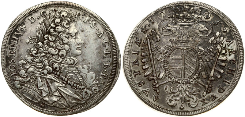 Holy Roman Empire. Joseph I (1705-1711). Taler 1705, Munich mint. Silver 28.40 g...