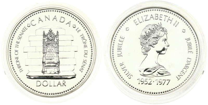 Canada 1 Dollar 1977 Silver Jubilee. Elizabeth II (1952-2022). 25th Anniversary ...