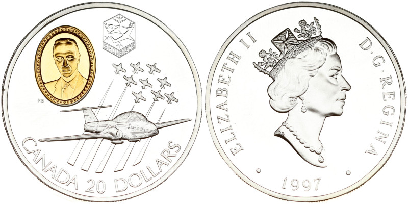 Canada. Elizabeth II (1952-2022). 20 Dollars 1997, Canadair CT-114 Tutor. Silver...