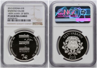 Estonia 7 Euros 2013 Raimond Valgre NGC PF 68 ULTRA CAMEO