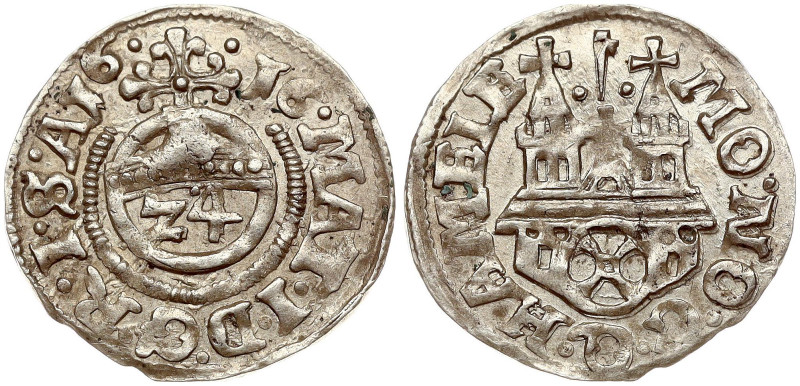 Germany, Hameln. Matthias (1612-1619). 1/24 Taler 1616. Silver 1.42 g. KM 10, Sa...