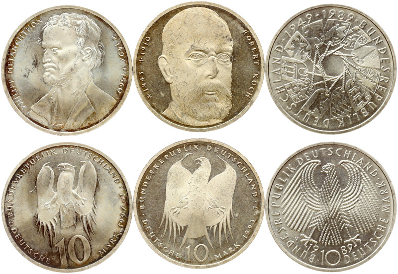 Germany, Federal Republic. 10 Mark 1989-1997. Commemorative issue. Silver .625, ...