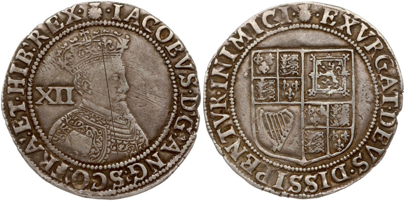 Great Britain. James I (1603-1625). Shilling ND (1603-1604). Silver 5.72 g. Sp 2...