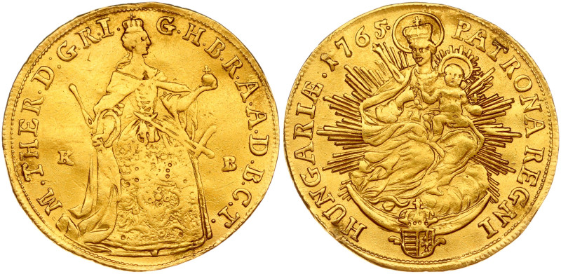 Hungary. Maria Theresa (1740-1780). Ducat 1765 KB. Gold 3.26 g. KM 329.2