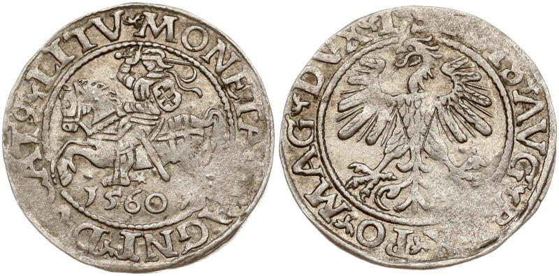 Lithuania. Zygmunt II August (1545–1572). Polgrosz 1560, Vilnius. Endings of leg...