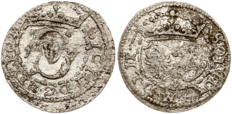 Lithuania. Zygmunt III Waza (1587-1632). Szelag 1617 Vilnius. (large crown on ob...