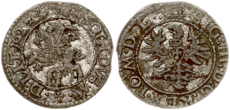 Lithuania. Zygmunt III Waza (1587-1632). Szelag 1623 Vilnius. (cross at six o'cl...