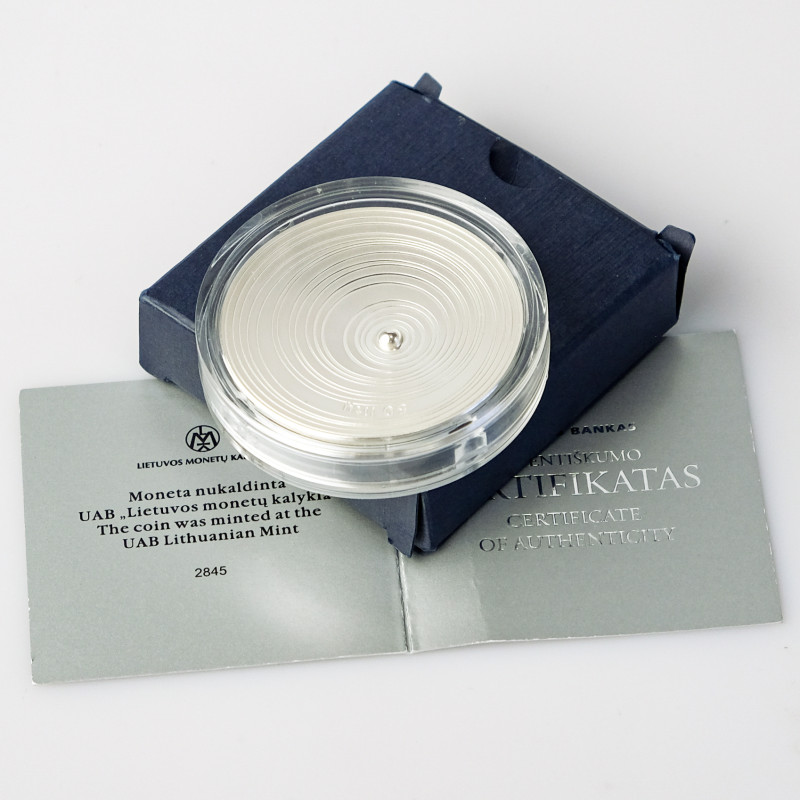 Lithuania. 50 Litu 2014 Forma. Silver .925, 28.49 g. With certificate.