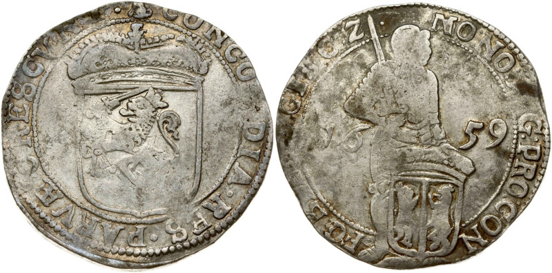 Netherlands, Gelderland. Silver Ducat 1659. Silver 27.78 g. Dav. 4890; KM 42