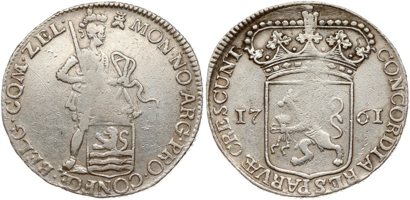 Netherlands. Zeeland. Silver Ducat 1761. Silver 27.44 g. KM 52.4.