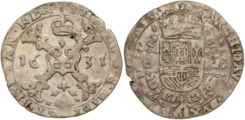 Spanish Netherlands. Philip IV (1621-1665). 1/4 Patagon 1631. Silver 6.66 g. Van...