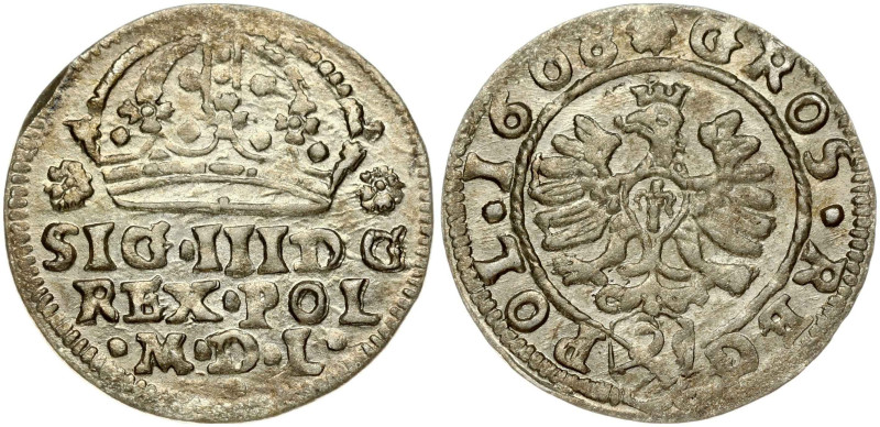 Poland. Zygmunt III Waza (1587-1632). Grosz 1608, Krakow. Silver 1.49 g. Kop. 79...