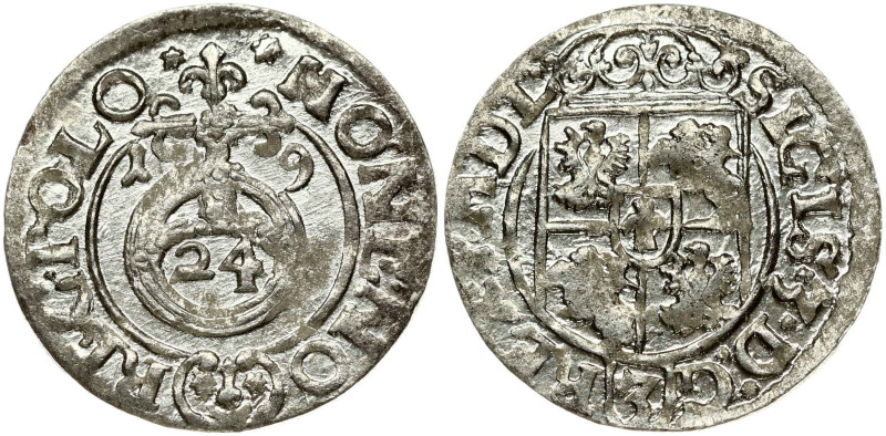 Poland 1/24 Thaler 1619 Bydgoszcz. Sigismund III Vasa (1587-1632). Obverse: Crow...