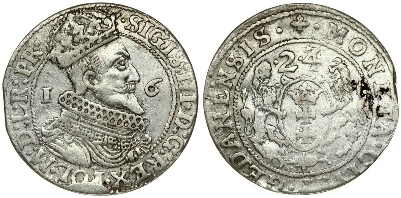 Poland. Zygmunt III Waza (1587-1632). Ort 1624/3 Gdansk - PR. Silver 6.76 g. Kop...