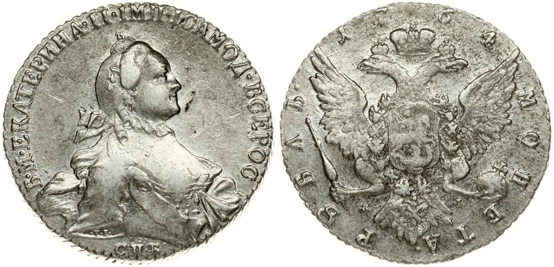 Russia. Catherine II (1762-1796). Rouble 1764 СПБ-ЯI, St. Petersburg. Silver 24....